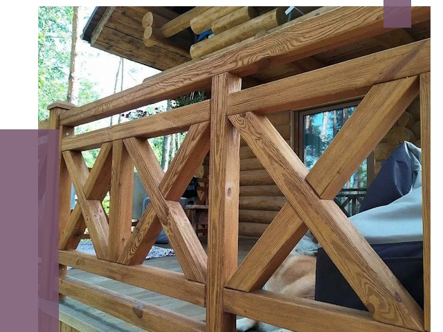 Деревянные перила под ключ в Стерлитамаке от 7724 руб. 