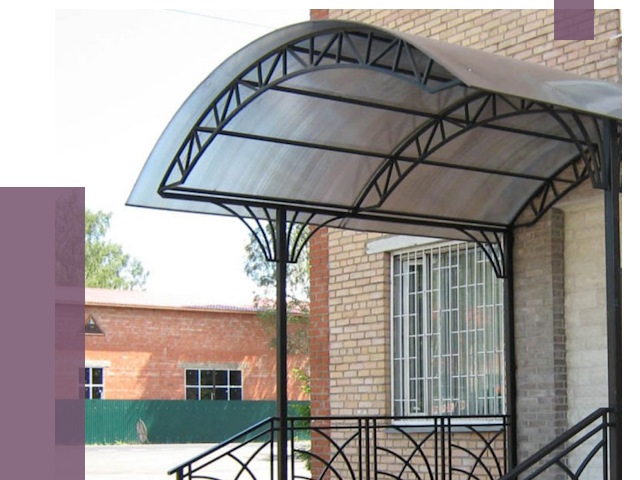 Металлические навесы и козырьки в Стерлитамаке от 12874 руб.