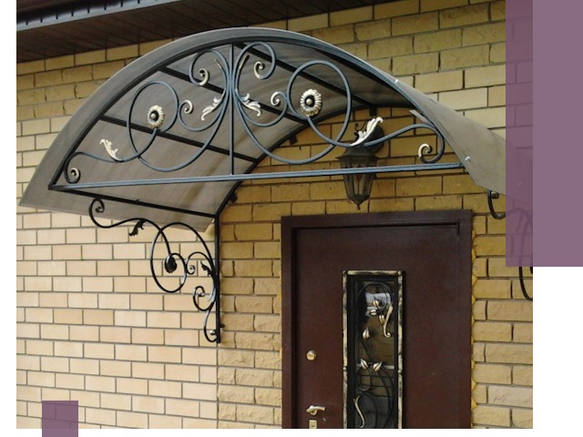 Изготовление козырьков из металла под ключ в Стерлитамаке