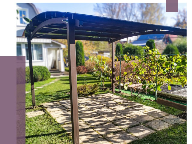 Навесы для дачи в Стерлитамаке от 12822 руб. под ключ — ПРОЛЁТ-Стм