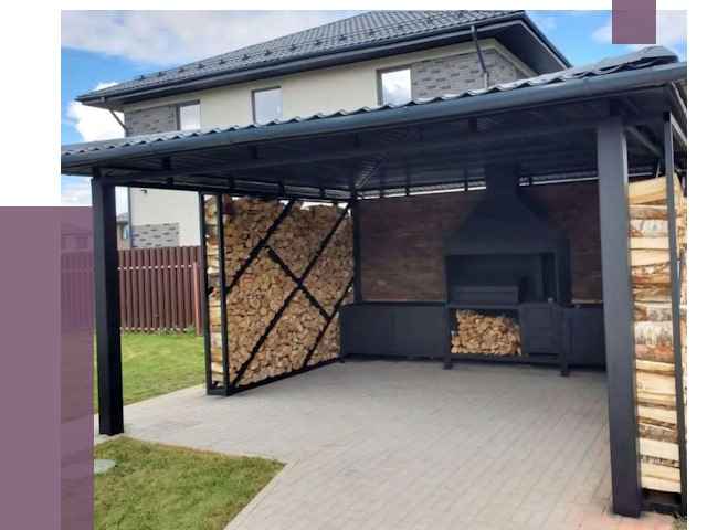 Навесы для барбекю в Стерлитамаке от 12822 руб. под ключ | ПРОЛЁТ-Стм