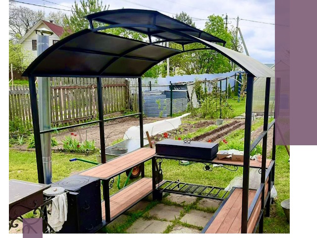 Навесы для барбекю в Стерлитамаке: изготовление, монтаж и демонтаж