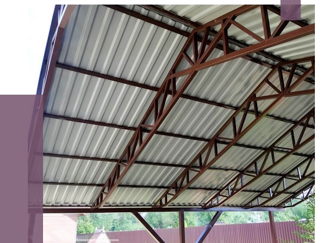 Навесы из профнастила в Стерлитамаке от 7415 руб. | ПРОЛЁТ-Стм