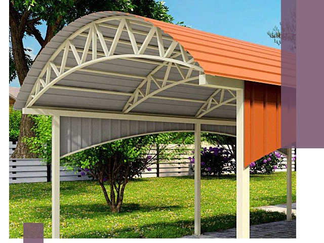 Навесы из профнастила под ключ в Стерлитамаке — установка и монтаж