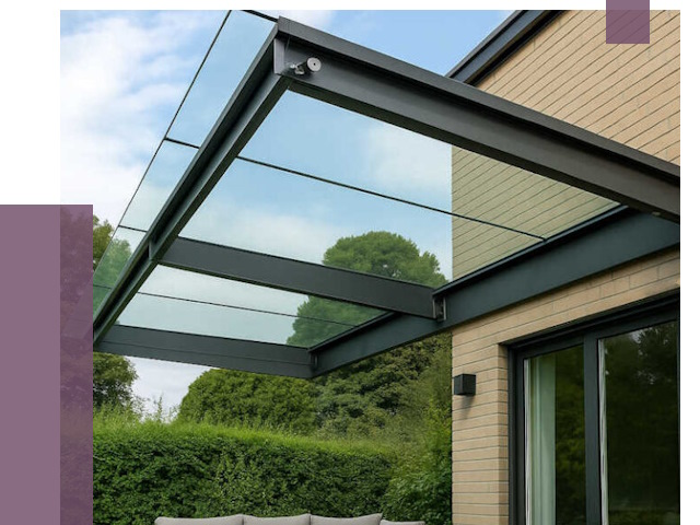 Стеклянные навесы и козырьки в Стерлитамаке от 12359 руб.