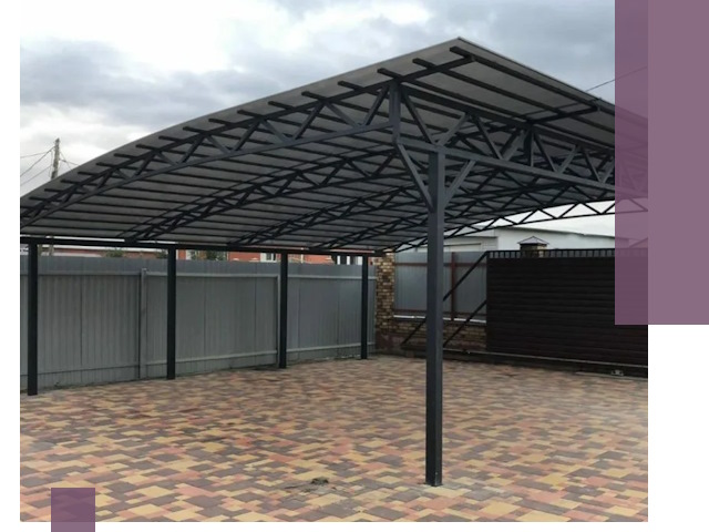 Металлические навесы под ключ в Стерлитамаке — изготовление и монтаж