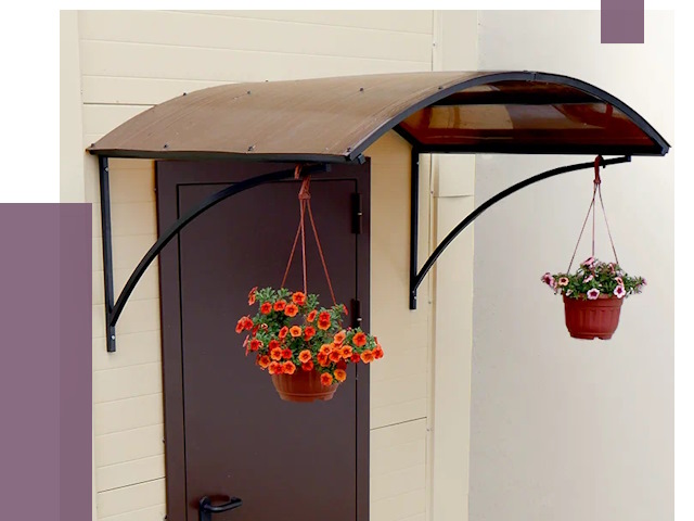 Козырьки над входом в Стерлитамаке от 14934 руб.  | ПРОЛЁТ-Стм