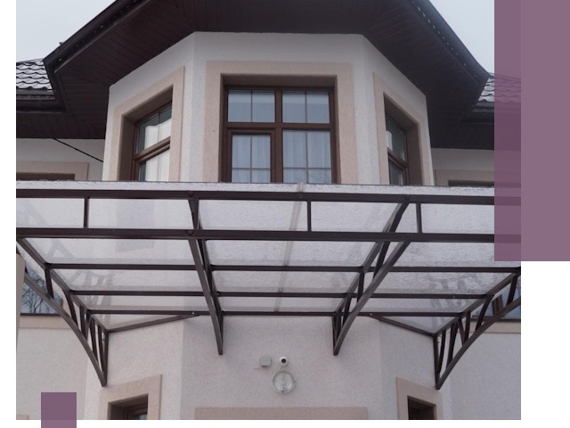 Козырьки из поликарбоната под ключ в Стерлитамаке