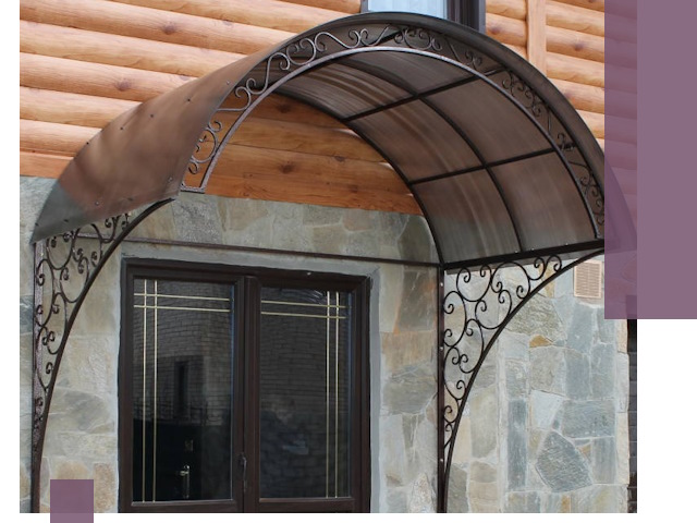Арочные козырьки под ключ в Стерлитамаке: изготовление и монтаж