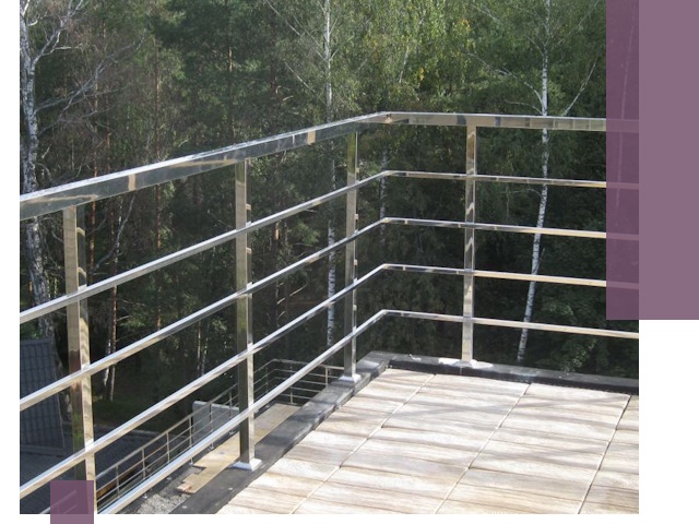 Парапеты из нержавеющей стали в Стерлитамаке — изготовление и монтаж